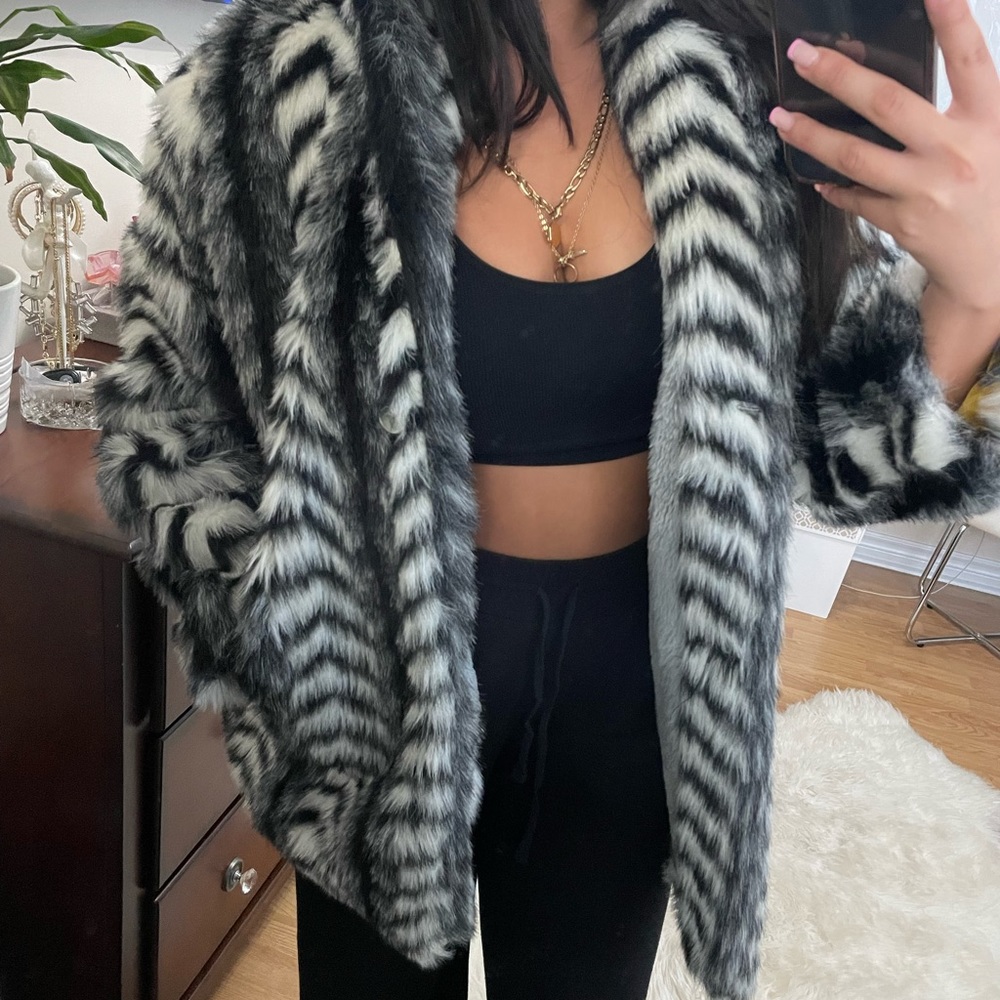 Faux fur coat